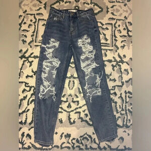 refuge denim mom style size 0